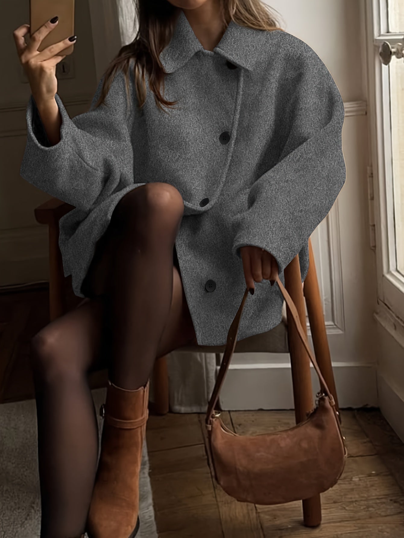 Sophisticated Asymmetrical Winter Coat