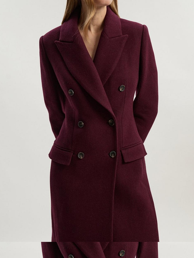 Red Double-Breasted Blazers Dresses