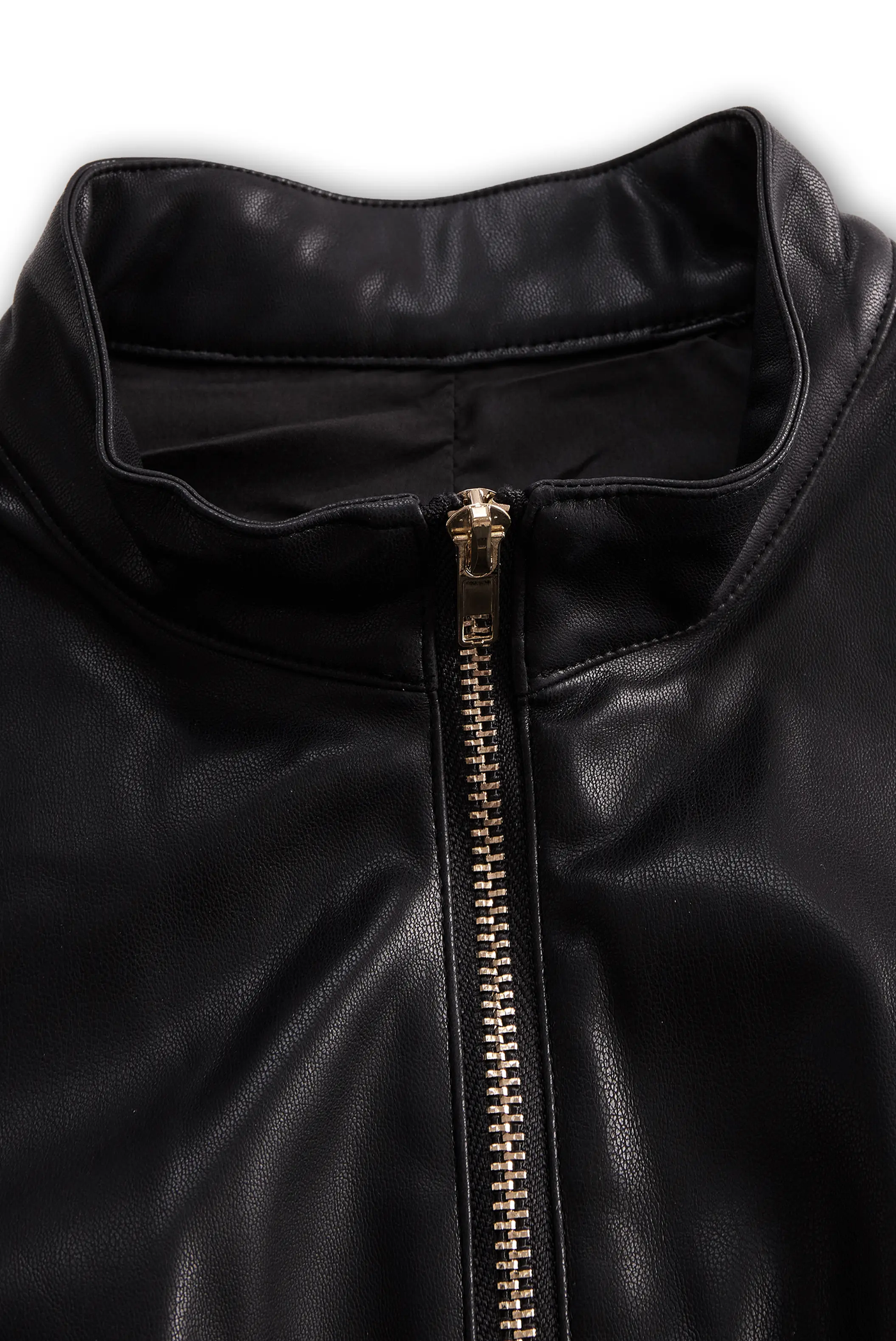 Sleeveless Faux Leather Zippered Romper MollyBoo