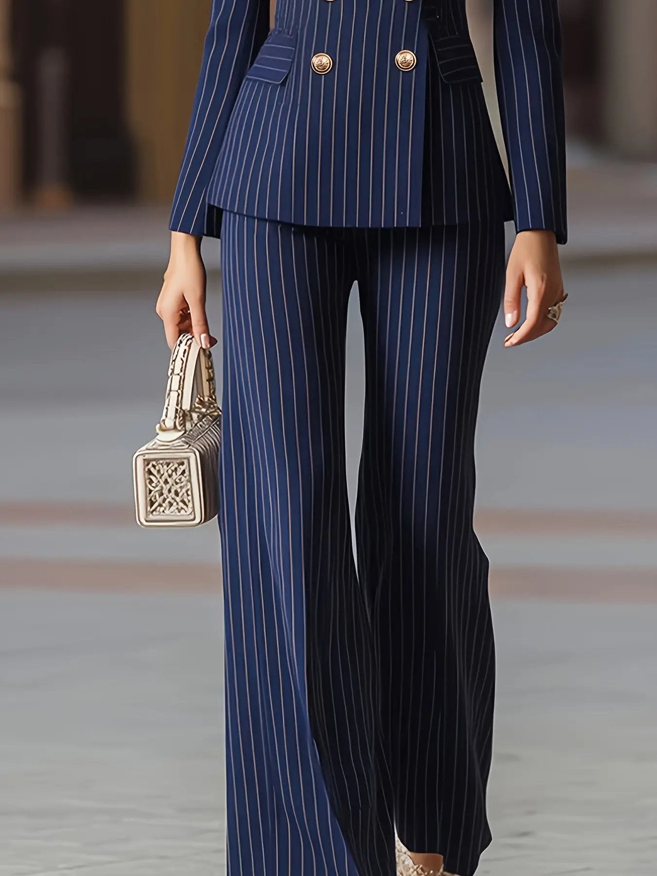 Elegant Striped Suit Set MollyBoo