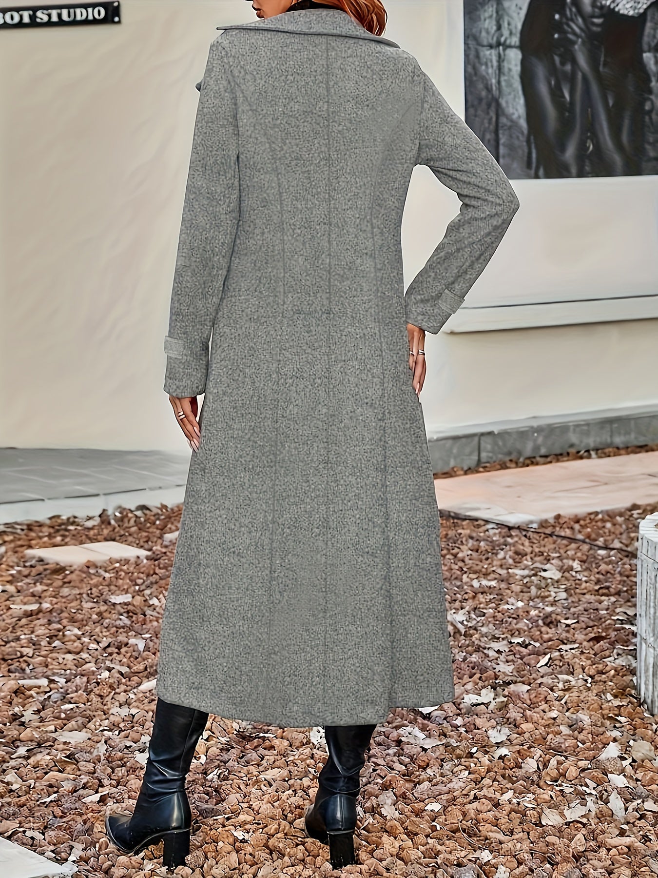 Elegant Longline Button Coat for Women