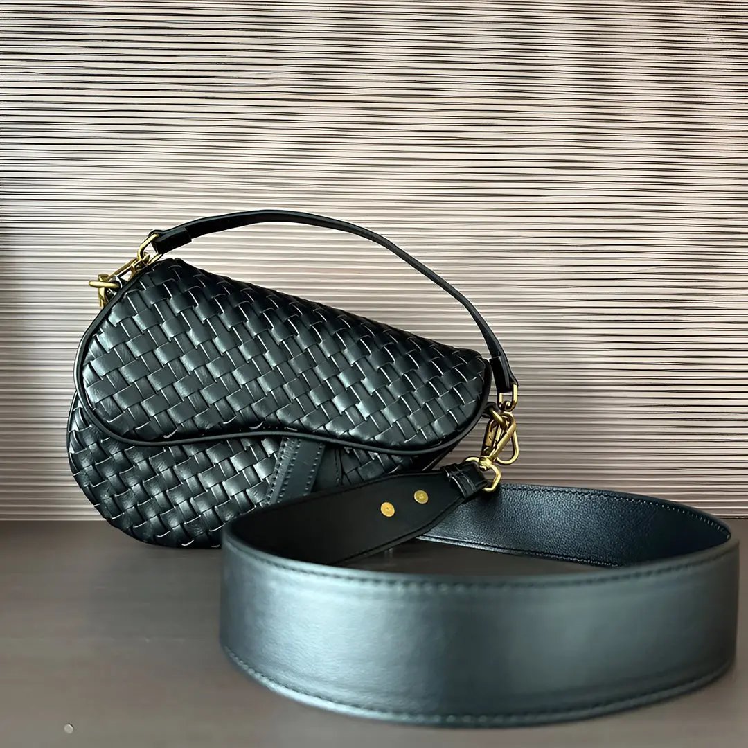 Madelyn Woven Saddle Bag LUXBAG