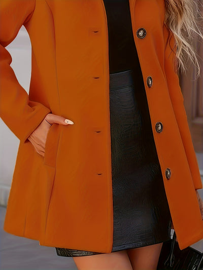 Elegant Longline Blazer for Women – Single-Breasted, Structured Fit