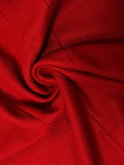 Elegant Red Trench Coat for Women with Black Buttons