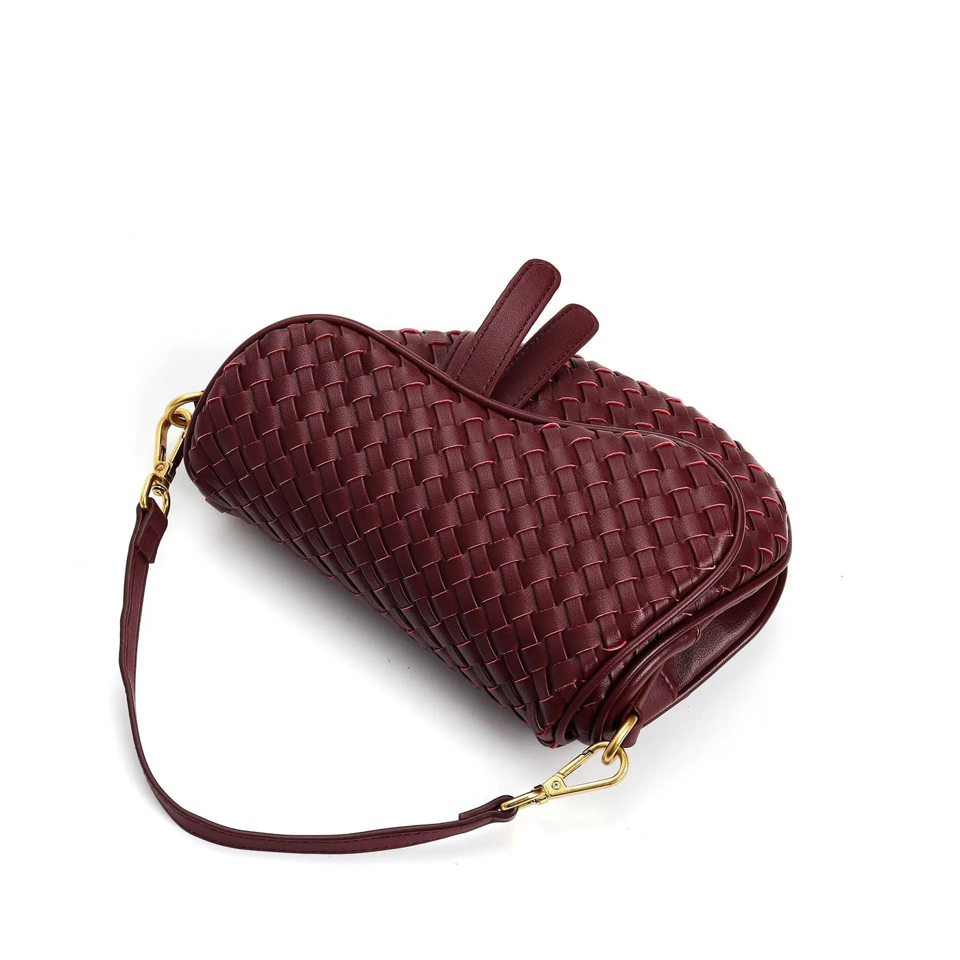 Madelyn Woven Saddle Bag LUXBAG
