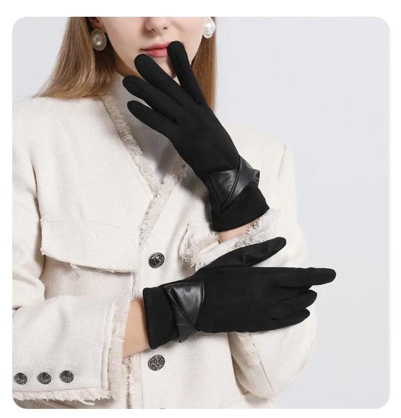 Elegant Gloves with Contrasting Textures MollyBoo