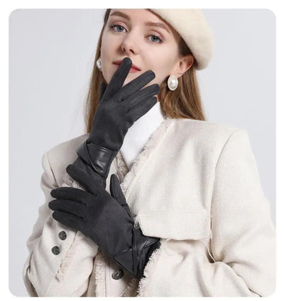 Elegant Gloves with Contrasting Textures MollyBoo