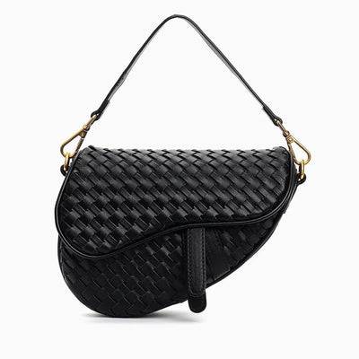 Madelyn Woven Saddle Bag LUXBAG