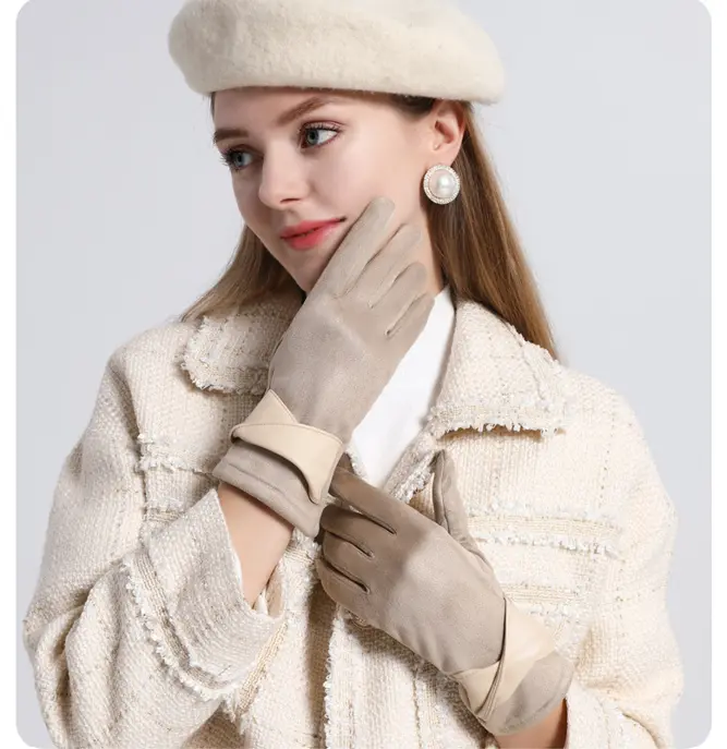 Elegant Gloves with Contrasting Textures MollyBoo