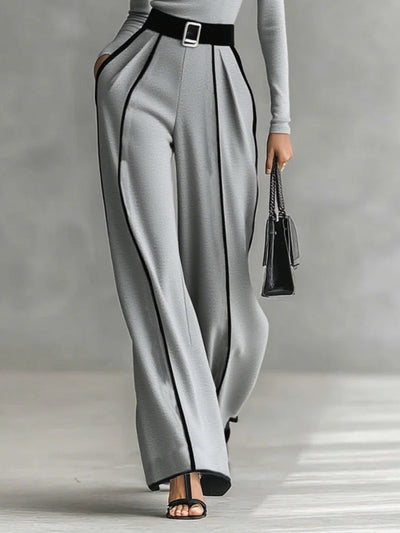 Two-Piece Outfit for Women | Turtleneck Top & Wide-Leg Pants