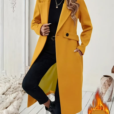 Elegant Long Tweed Coat for Women