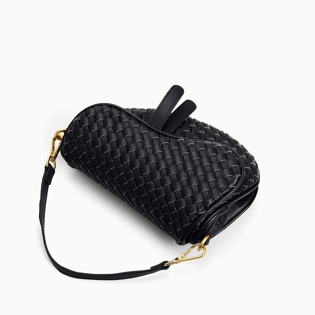 Madelyn Woven Saddle Bag LUXBAG