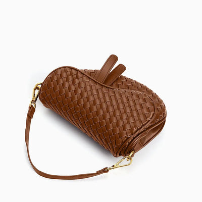 Madelyn Woven Saddle Bag LUXBAG