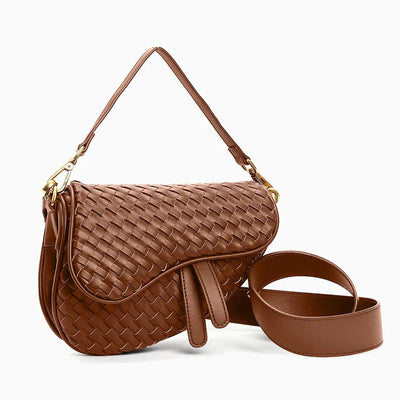 Madelyn Woven Saddle Bag LUXBAG