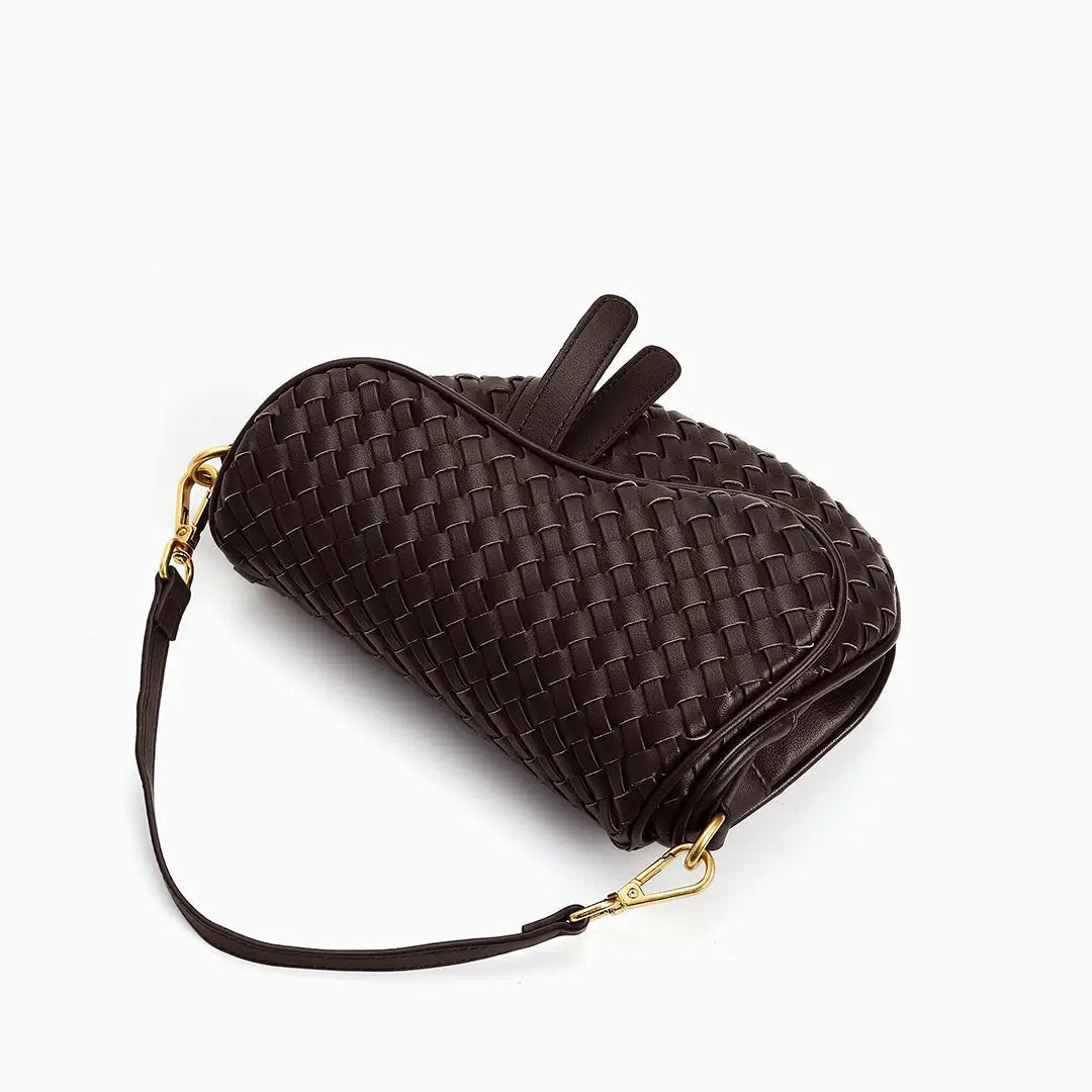Madelyn Woven Saddle Bag LUXBAG