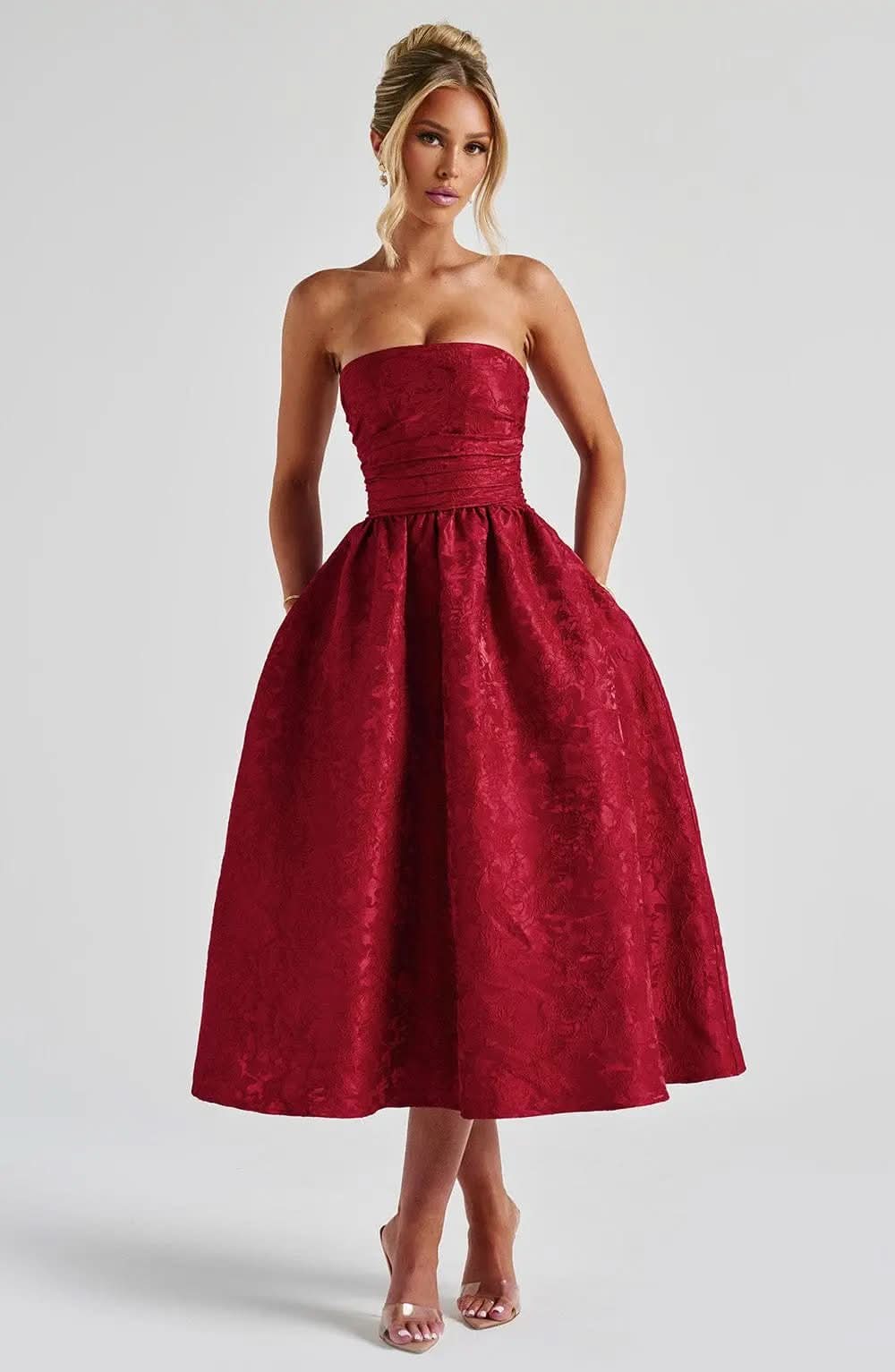Mady Red Dress – Classic Elegance MollyBoo